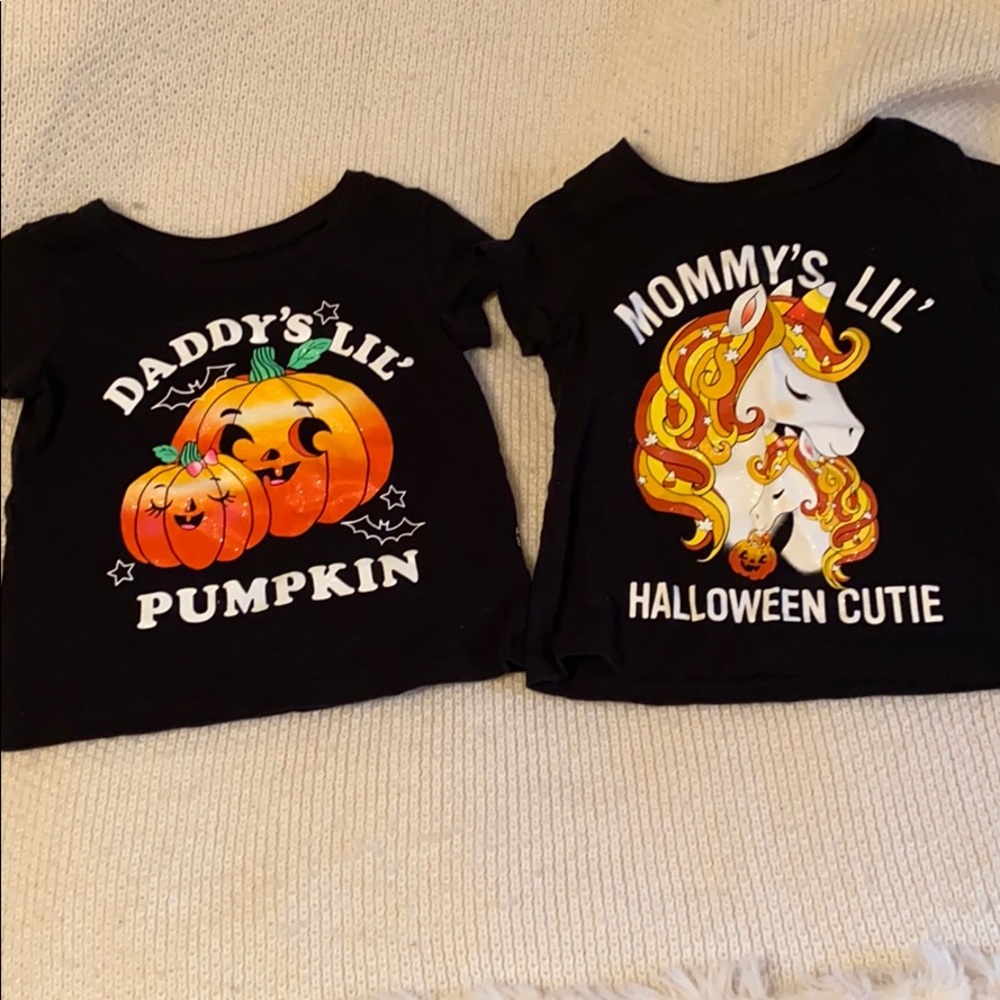 Bundle of 2 Toddler Halloween T-Shirts Pre-loved